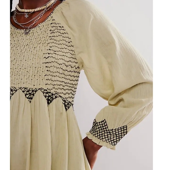Nwot Free People What a feeling tunic/ dress color sage combo - Picture 3 of 15